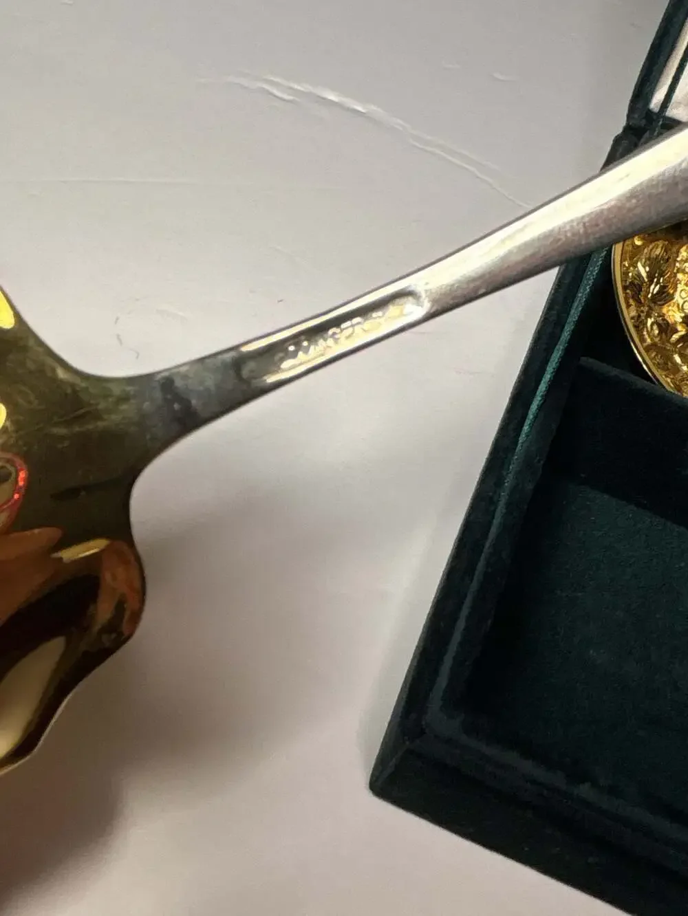 Neiman Marcus Godinger American Silversmiths Gold Washed and Silver Plated Spoon